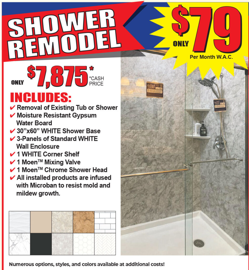 Shower remodel sale